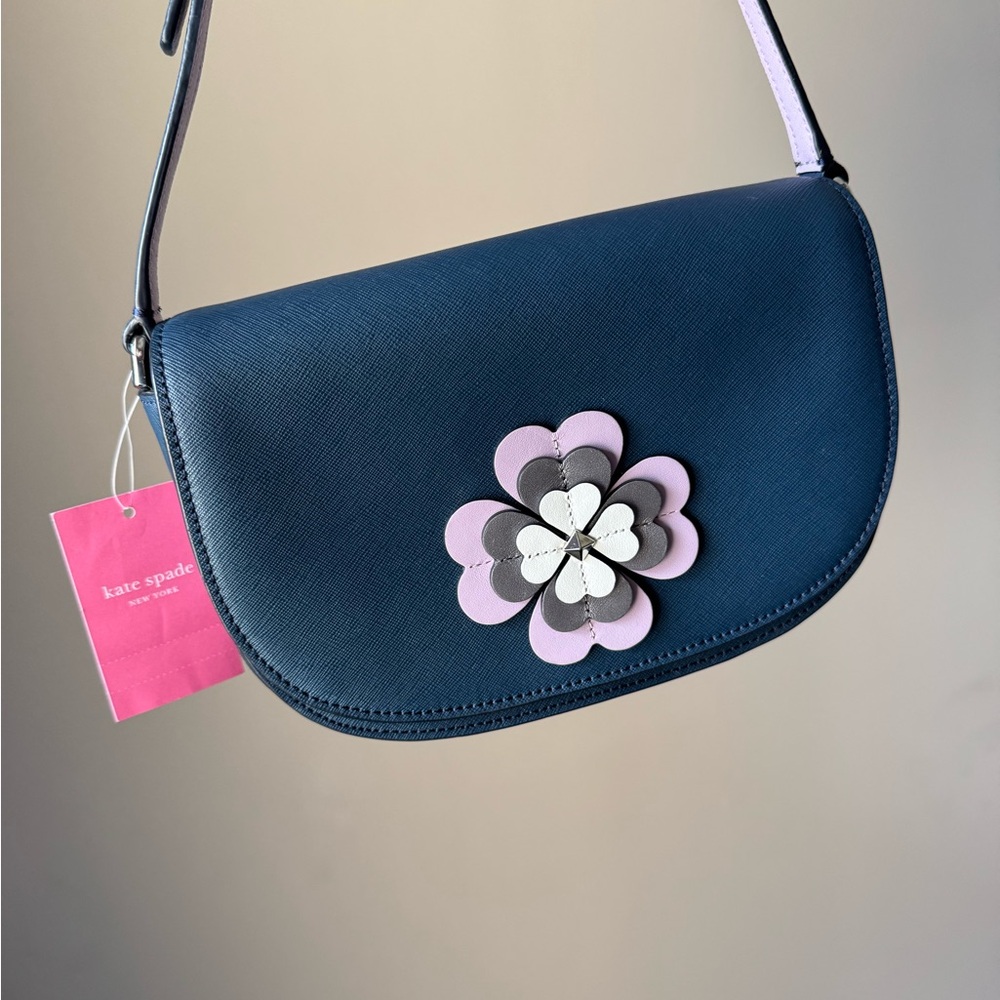 NWT Kate Spade Reiley Spade Crossbody with flower appliqué